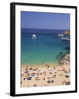 Beach, Mykonos, Greece-Walter Bibikow-Framed Photographic Print