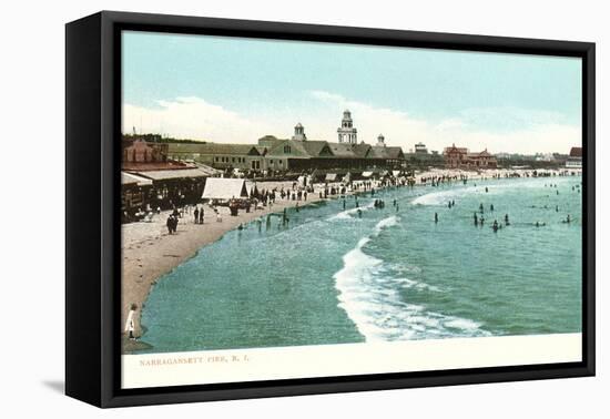 Beach, Narragansett Pier, Rhode Island-null-Framed Stretched Canvas