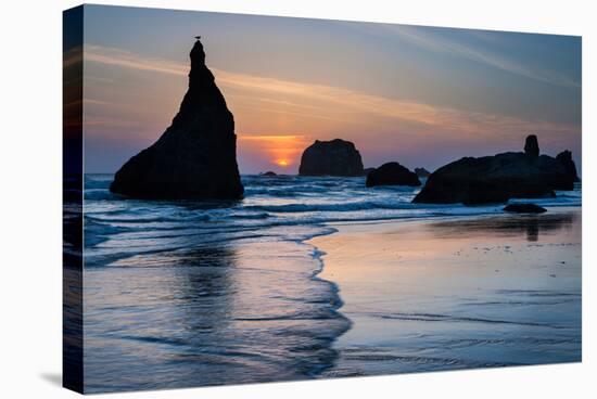 Beach near Bandon, Oregon, USA-null-Stretched Canvas