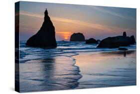 Beach near Bandon, Oregon, USA-null-Stretched Canvas