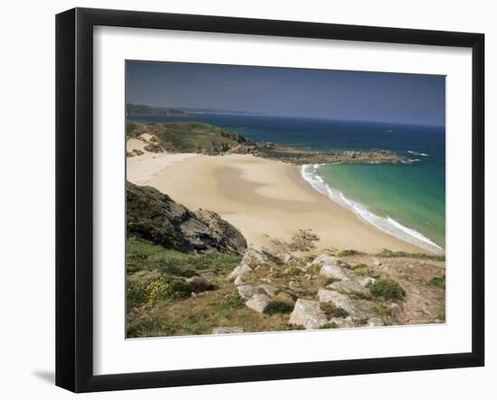 Beach Near Cap Frehel, Emerald Coast, Brittany, France-Michael Busselle-Framed Photographic Print