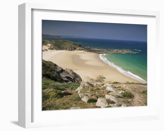 Beach Near Cap Frehel, Emerald Coast, Brittany, France-Michael Busselle-Framed Photographic Print