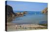 Beach Near Lower Solva, Pembrokeshire, Wales, United Kingdom, Europe-Billy Stock-Stretched Canvas