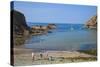 Beach Near Lower Solva, Pembrokeshire, Wales, United Kingdom, Europe-Billy Stock-Stretched Canvas