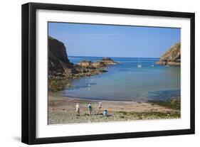 Beach Near Lower Solva, Pembrokeshire, Wales, United Kingdom, Europe-Billy Stock-Framed Photographic Print