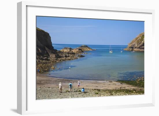 Beach Near Lower Solva, Pembrokeshire, Wales, United Kingdom, Europe-Billy Stock-Framed Photographic Print