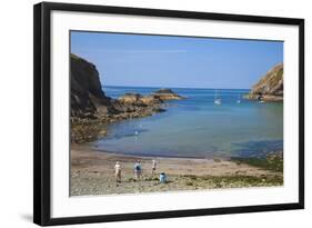 Beach Near Lower Solva, Pembrokeshire, Wales, United Kingdom, Europe-Billy Stock-Framed Photographic Print