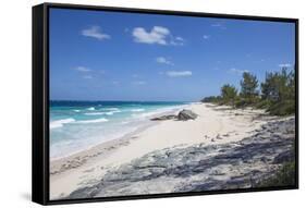 Beach near Nippers Bar, Great Guana Cay, Abaco Islands, Bahamas, West Indies, Central America-Jane Sweeney-Framed Stretched Canvas