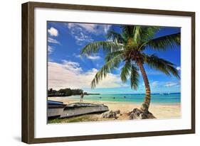 Beach near Oistins, Christ Church, Barbados, Caribbean-null-Framed Art Print