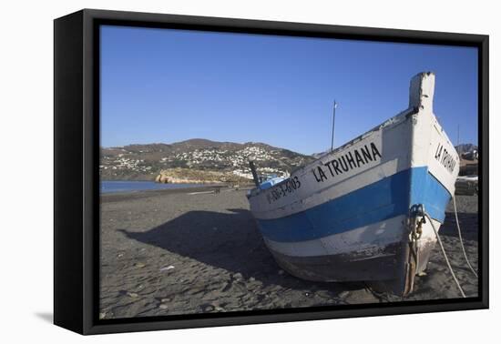 Beach Near Salobrena, Costa Del Sol, Granada Province, Andalucia, Spain-Charles Bowman-Framed Stretched Canvas