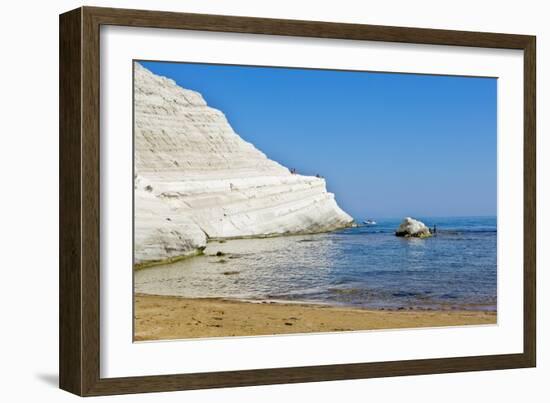 Beach near Scala Dei Turchi, Sicily, Italy-Massimo Borchi-Framed Photographic Print