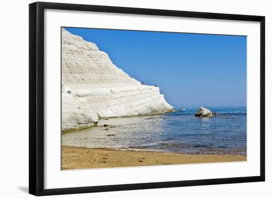 Beach near Scala Dei Turchi, Sicily, Italy-Massimo Borchi-Framed Photographic Print