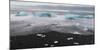 Beach Near the Glacial Lagoon Jokulsarlon and Glacier Breithamerkurjokull in Vatnajokull, Iceland-Martin Zwick-Mounted Photographic Print