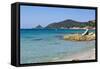 Beach near Town, Ajaccio, Corsica, France-Massimo Borchi-Framed Stretched Canvas