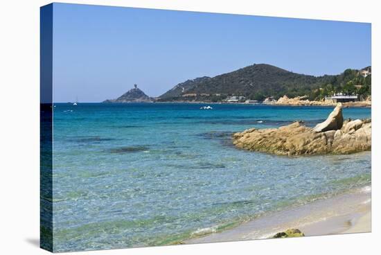 Beach near Town, Ajaccio, Corsica, France-Massimo Borchi-Stretched Canvas