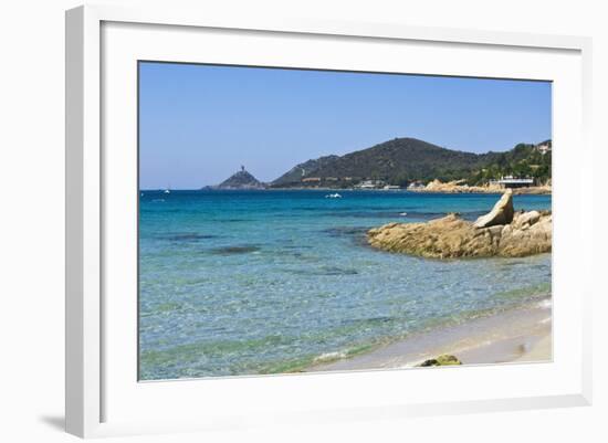 Beach near Town, Ajaccio, Corsica, France-Massimo Borchi-Framed Photographic Print
