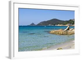 Beach near Town, Ajaccio, Corsica, France-Massimo Borchi-Framed Photographic Print