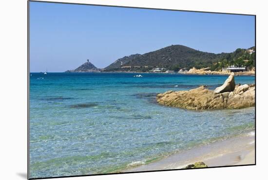 Beach near Town, Ajaccio, Corsica, France-Massimo Borchi-Mounted Photographic Print