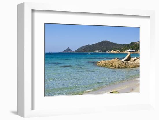 Beach near Town, Ajaccio, Corsica, France-Massimo Borchi-Framed Photographic Print