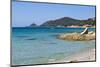 Beach near Town, Ajaccio, Corsica, France-Massimo Borchi-Mounted Photographic Print