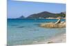 Beach near Town, Ajaccio, Corsica, France-Massimo Borchi-Mounted Photographic Print