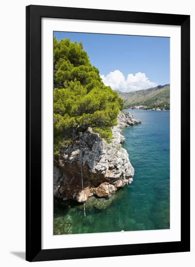 Beach near Zaton, Dubrovnik, Croatia-Guido Cozzi-Framed Photographic Print