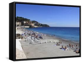 Beach, Nice, Alpes Maritimes, Cote D'Azur, French Riviera, Provence, France, Europe-Wendy Connett-Framed Stretched Canvas