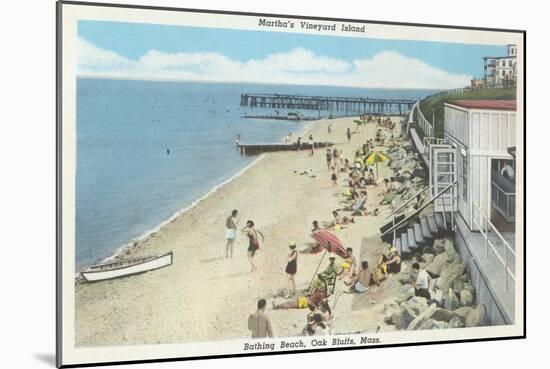 Beach, Oak Bluffs, Martha's Vineyard-null-Mounted Art Print