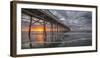 Beach, ocean, waves and pier at sunrise, Sunset Beach, North Carolina, United States of America, No-Jon Reaves-Framed Photographic Print