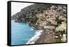 Beach of a Hillside Town, Positano, Italy-George Oze-Framed Stretched Canvas