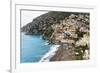 Beach of a Hillside Town, Positano, Italy-George Oze-Framed Photographic Print