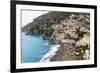 Beach of a Hillside Town, Positano, Italy-George Oze-Framed Photographic Print