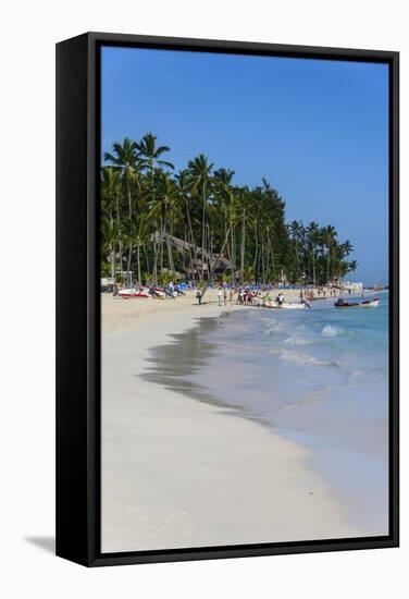 Beach of Bavaro, Punta Cana, Dominican Republic, West Indies, Caribbean, Central America-Michael-Framed Stretched Canvas