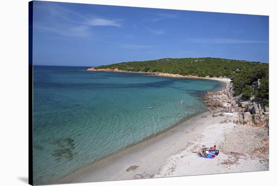 Beach of Cala Portese on Caprera Island, La Maddalena Archipelago, Sardinia, Italy-null-Stretched Canvas