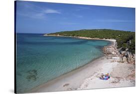 Beach of Cala Portese on Caprera Island, La Maddalena Archipelago, Sardinia, Italy-null-Stretched Canvas