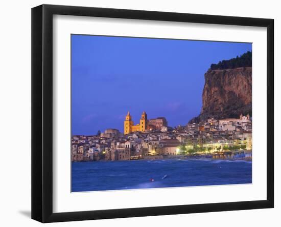 Beach of Cefalu, Sicily, Italy-Katja Kreder-Framed Photographic Print