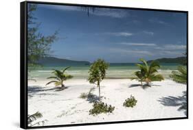 Beach of Koh Rong Samloem island, Cambodia, Indochina, Southeast Asia, Asia-Peter Schickert-Framed Stretched Canvas