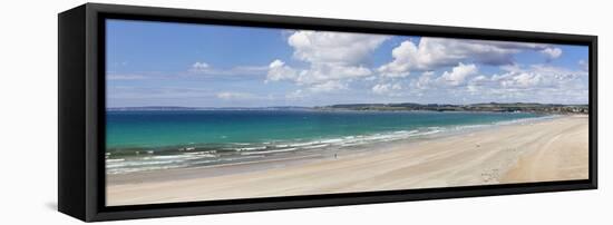 Beach of Pentrez Plage, Finistere, Brittany, France, Europe-Markus Lange-Framed Stretched Canvas