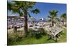 Beach of the Ambrosia Hotel in Bitez, Bodrum Peninsula, Mugla Province, Turkey-null-Stretched Canvas