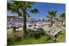 Beach of the Ambrosia Hotel in Bitez, Bodrum Peninsula, Mugla Province, Turkey-null-Mounted Art Print