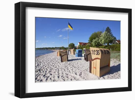 Beach of the Baltic Seaside Resort of Eckernfoerde, Schleswig-Holstein, Germany-null-Framed Art Print