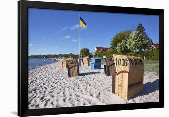 Beach of the Baltic Seaside Resort of Eckernfoerde, Schleswig-Holstein, Germany-null-Framed Art Print