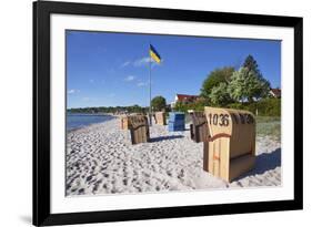 Beach of the Baltic Seaside Resort of Eckernfoerde, Schleswig-Holstein, Germany-null-Framed Art Print