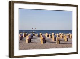 Beach of the Baltic Seaside Resort of Travemuende near Luebeck, Schleswig-Holstein, Germany-null-Framed Art Print