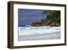 Beach of the Lemuria Resort of Praslin, Praslin Island, Seychelles-null-Framed Art Print
