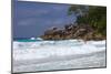 Beach of the Lemuria Resort of Praslin, Praslin Island, Seychelles-null-Mounted Art Print