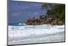 Beach of the Lemuria Resort of Praslin, Praslin Island, Seychelles-null-Mounted Art Print