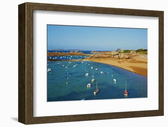 Beach of Tregastel, Cote De Granit Rose, Cotes D'Armor, Brittany, France, Europe-Tuul-Framed Photographic Print