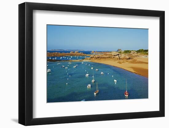 Beach of Tregastel, Cote De Granit Rose, Cotes D'Armor, Brittany, France, Europe-Tuul-Framed Photographic Print