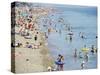 Beach on a Hot Day, Southsea, Hampshire, England, United Kingdom-Jean Brooks-Stretched Canvas